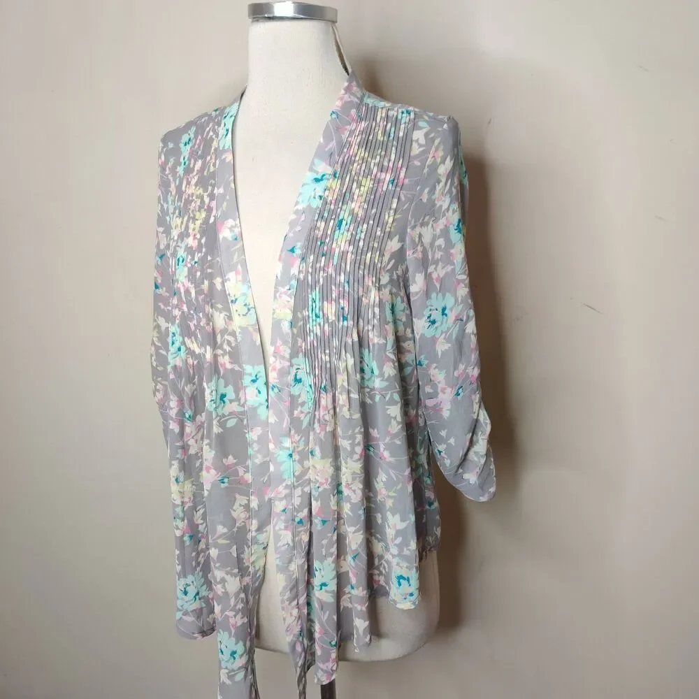 LC‎ Lauren Conrad Open Front Floral Blouse